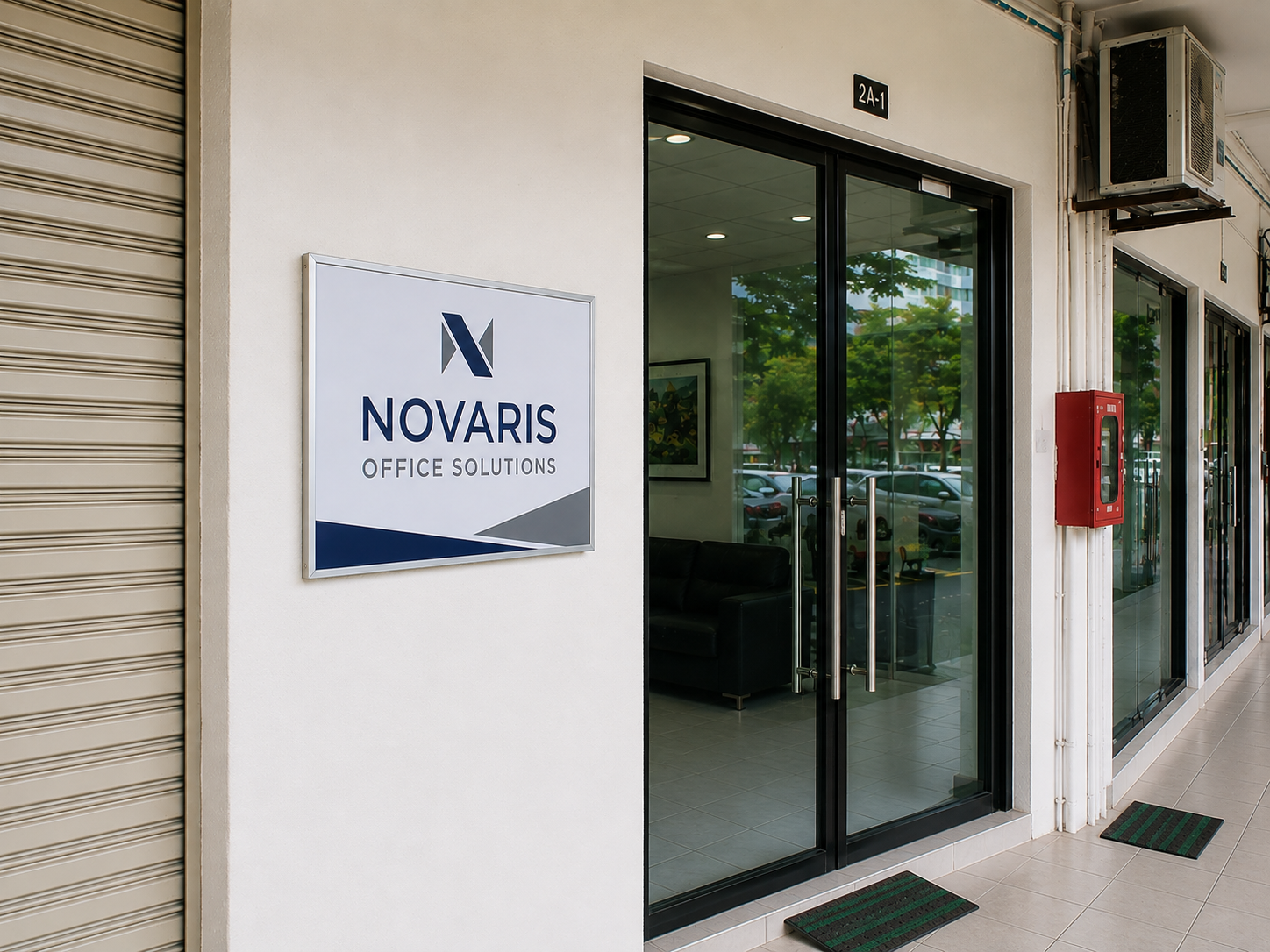 Framed polycarbonate office signboard in Malaysia