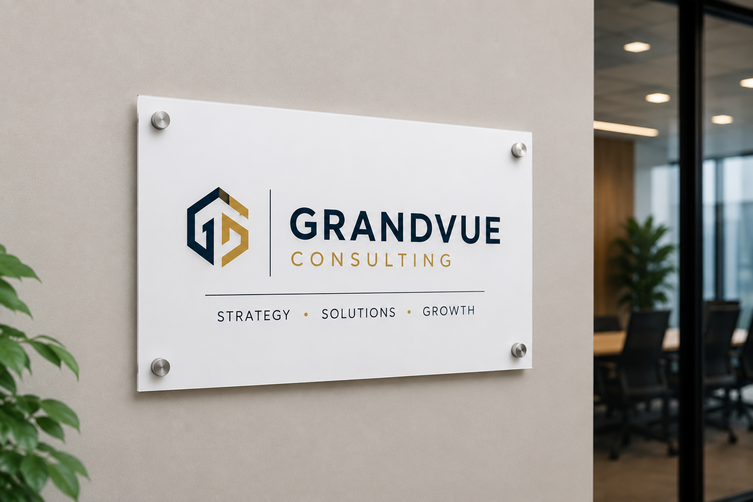 Custom acrylic signage for offices and businesses in Malaysia