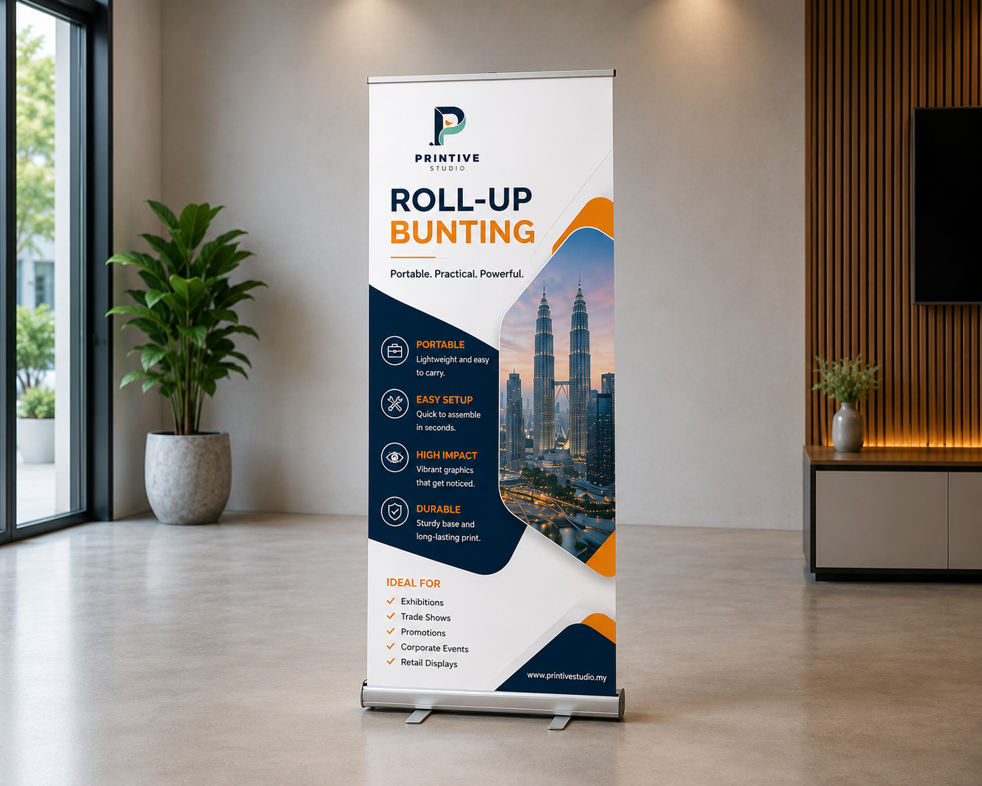 Roll-Up Bunting 85cm x 200cm Malaysia